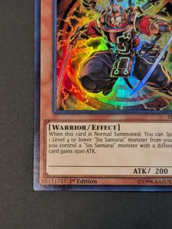 Yugioh TCG - 1x Legendary Six Samurai Mizuho - SPWA-EN045 NM/LP 1st Super Rare - Image 3