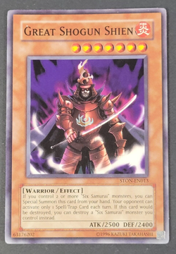 Yugioh TCG -1x Great Shogun Shien - STON-EN013 - NM/LP - Unlimited Edition 2007 - Image 1