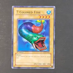Yugioh TCG - 2x 7 Colored Fish - SD4-EN002 - LP/MP, 1st Edition - Common - 2006 - Image 1