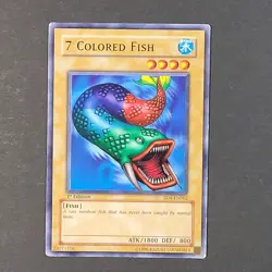 Yugioh TCG - 2x 7 Colored Fish - SD4-EN002 - LP/MP, 1st Edition - Common - 2006 - Image 2