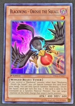 Yugioh - Blackwing - Oroshi the Squall - DRLG-EN027 - NM - Super Rare - 1st 2014 - Image 1