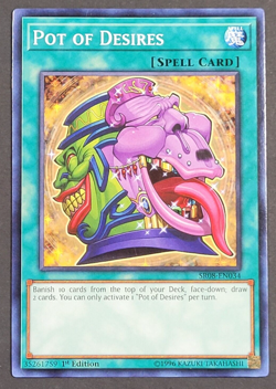 Yugioh TCG - 1x Pot of Desires - SR08-EN034 - NM - 1st Ed - Common - Spell, 2019 - Image 1
