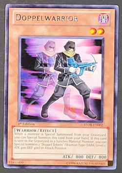 Yugioh TCG - 3x Doppelwarrior - STOR-EN002 - NM/LP - Rare - 1st Ed, Warrior 2011 - Image 1