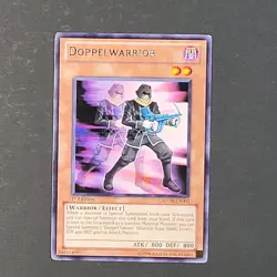 Yugioh TCG - 3x Doppelwarrior - STOR-EN002 - NM/LP - Rare - 1st Ed, Warrior 2011 - Image 2