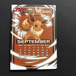 Pokemon Peru Exclusive Calendar Card Eevee - Image 1