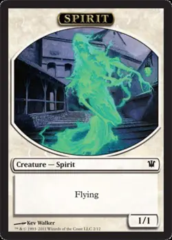 Spirit Token Light Play, English Magic the Gathering MTG Innistrad - Image 1
