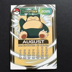 Pokemon Peru Exclusive Calendar Card Snorlax - Image 1