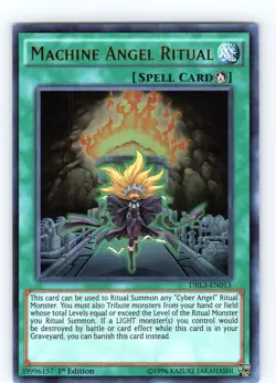 Yu-Gi-Oh TCG Machine Angel Ritual DRL3-EN015 1st Edition Ultra Rare Card NM - Image 1
