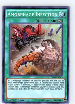 Yu-Gi-Oh TCG Amorphage Infection SHVI-EN063 1st Edition Super Rare Card NM - Image 1