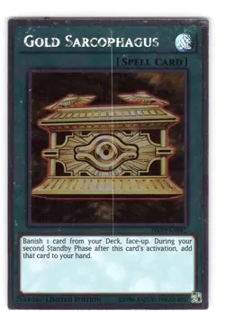Yu-Gi-Oh Gold Sarcophagus NKRT-EN041 Limited Edition Platinum Rare Card LP-NM - Image 1