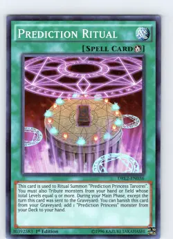 Yu-Gi-Oh TCG Prediction Ritual DRL2-EN036 1st Edition Super Rare Card NM - Image 1