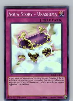 Yu-Gi-Oh TCG Aqua Story - Urashima DRL2-EN045 1st Edition Super Rare Card NM - Image 1
