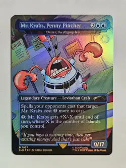 FOIL - Mr. Krabs, Penny Pincher 1927 NM MTG Secret Lair X Spongebob Magic - Image 1