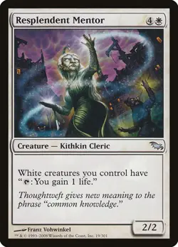 Resplendent Mentor x1 Shadowmoor MTG Magic the Gathering White Creature Card - Image 1