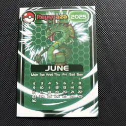 Pokemon Peru Exclusive Calendar Card Rayquaza - Image 1