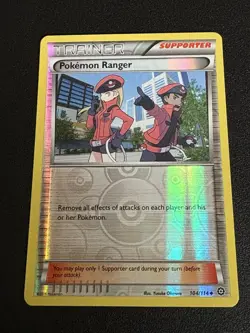 Pokemon Ranger 104/114 Reverse Holo Card Uncommon Steam Siege Pokemon TCG LP - Image 1