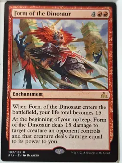 Form of the Dinosaur - Rivals of Ixalan - Magic the Gathering MTG Nice! - Image 1