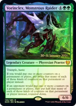 Vorinclex, Monstrous Raider - Foil - Prerelease Promo NM, English MTG Kaldheim - Image 1