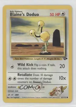 Blaine's Doduo Pokemon Gym Challenge #61 2000 wq8 - Image 1