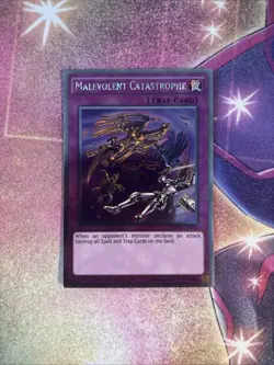 (YBL) Yugioh! Malevolent Catastrophe NKRT-EN033 Platinum Rare Limited Edition LP - Image 1
