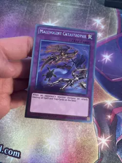 (YBL) Yugioh! Malevolent Catastrophe NKRT-EN033 Platinum Rare Limited Edition LP - Image 2