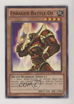 Enraged Battle Ox Unlimited YuGiOh Seto Kaiba Duelist Pack #DPKB-EN018 2010 0x1 - Image 1