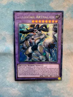 YUGIOH DRACOTAIL ARTHALION COLLECTORS RARE 1ST NEAR MINT JUSH-EN006 - Image 1