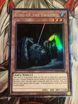YUGIOH KING OF THE SWAMP COLLECTORS RARE 1ST NEAR MINT JUSH-EN046 - Image 1