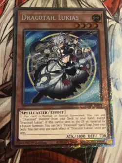 YUGIOH DRACOTAIL LUKIAS STARLIGHT RARE 1ST NEAR MINT JUSH-EN001 - Image 1