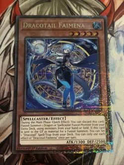 YUGIOH DRACOTAIL FAIMENA STARLIGHT RARE 1ST NEAR MINT JUSH-EN002 - Image 1