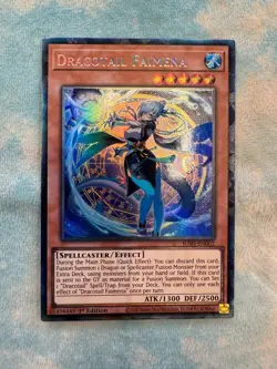 YUGIOH DRACOTAIL FAIMENA COLLECTORS RARE 1ST NEAR MINT JUSH-EN002 - Image 1