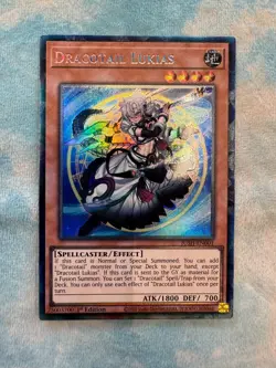 YUGIOH DRACOTAIL LUKIAS COLLECTORS RARE 1ST NEAR MINT JUSH-EN001 - Image 1
