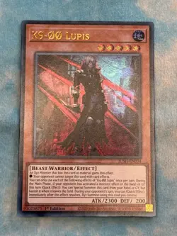 YUGIOH K9-00 LUPIS ULTRA RARE 1ST NEAR MINT JUSH-EN034 - Image 1