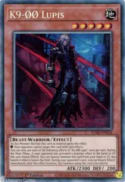 YUGIOH K9-00 LUPIS ULTRA RARE 1ST NEAR MINT JUSH-EN034 - Image 1