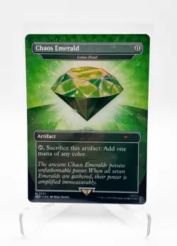 Chaos Emerald / Lotus Petal Green FOIL Bonus Card | MTG Sonic Secret Lair - Image 1