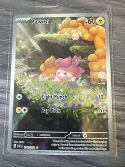 Pokemon Pawmi TCG Illustration Rare Card 226/091 Paldean Fates Full Art Holo - Image 1