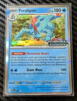 Feraligatr 089 Temporal Forces Promo Holo Pokemon Card NM Condition - Image 1
