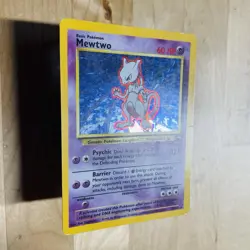 Vintage 1999 Mewtwo 10/102 Base Set Holo Rare English Pokemon TCG WOTC MP Card - Image 3
