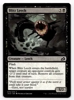 MTG Magic the Gathering Blitz Leech (74/274) Ikoria Lair of Behemoths NM - Image 1