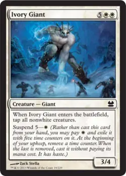 Ivory Giant -Foil Light Play MTG Modern Masters - Image 1