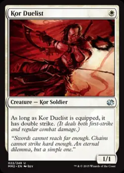 Kor Duelist -Foil Light Play MTG Modern Masters 2015 - Image 1