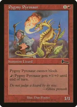 Pygmy Pyrosaur -Foil Light Play MTG Urza's Legacy - Image 1