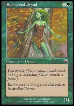 Rushwood Dryad -Foil Light Play MTG Mercadian Masques - Image 1