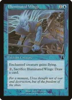 Illuminated Wings -Foil Light Play MTG Urza's Destiny - Image 1