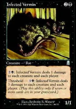 Infected Vermin -Foil Light Play MTG Odyssey - Image 1