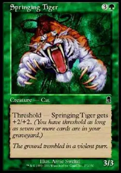 Springing Tiger -Foil Light Play MTG Odyssey - Image 1