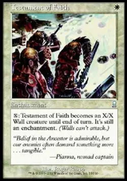 Testament of Faith -Foil Light Play MTG Odyssey - Image 1