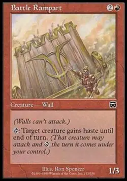 Battle Rampart -Foil Light Play MTG Mercadian Masques - Image 1