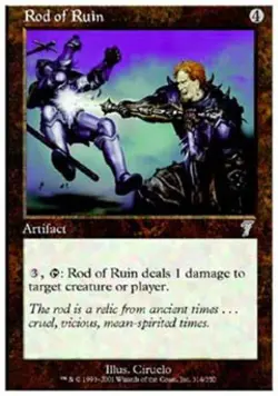 Rod of Ruin -Foil Light Play MTG 7th Edition - Image 1