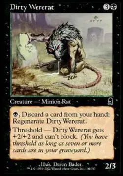 Dirty Wererat -Foil Light Play MTG Odyssey - Image 1
